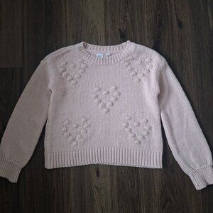 💙 Gap Girls Thick Warm Knit Crewneck Sweater Size L Pink Coquette Girly Cute Ou